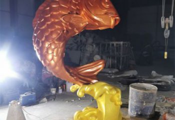 水景鯉魚雕塑廠家 風(fēng)景區(qū)幾何雕塑 廣場小品