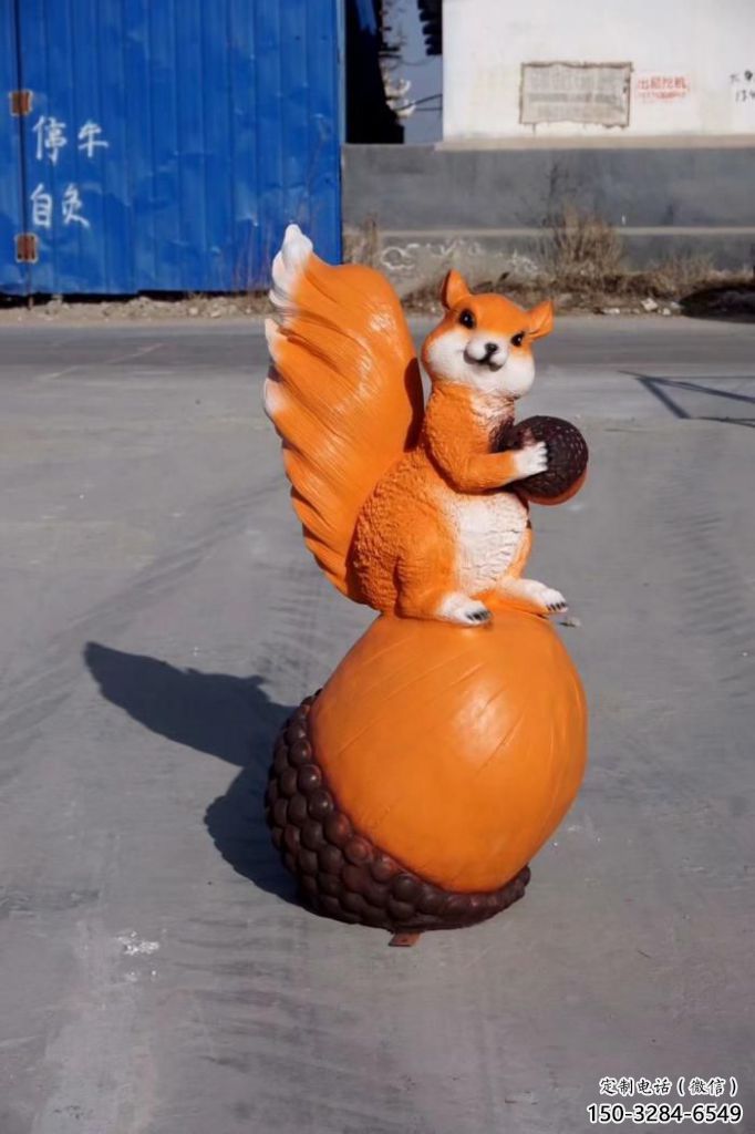 玻璃鋼園林松鼠雕塑 城市廣場雕塑 步行街擺件