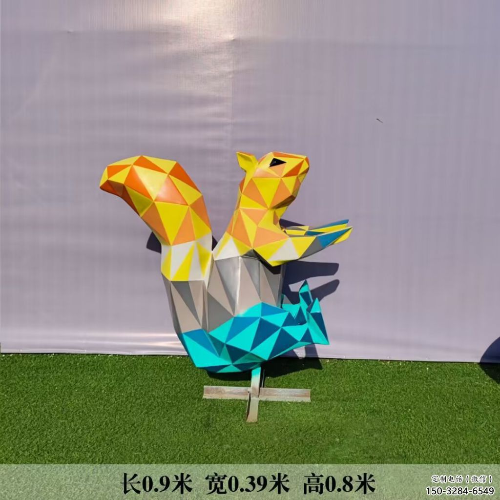 不銹鋼商業(yè)街松鼠雕塑 售樓處雕塑 動(dòng)物擺件
