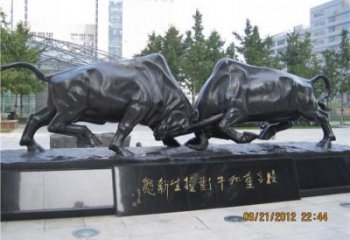 不銹鋼水牛雕塑，田間景觀小品，抽象幾何原理 (12)