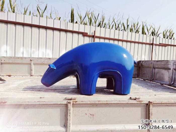 不銹鋼大熊雕塑，公園廣場(chǎng)雕塑，仿真彩繪工藝 (3)