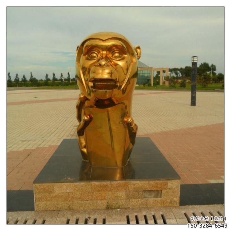 不銹鋼生肖雕塑，鍍鈦工藝，公園廣場戶外擺放 (5)