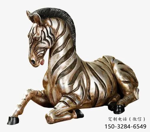 仿真斑馬雕塑 店門(mén)口園林雕塑 動(dòng)物小品