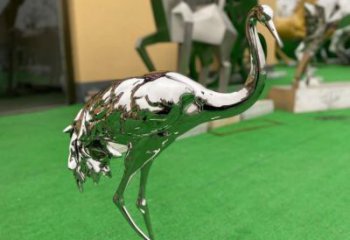 彩繪鴕鳥(niǎo)雕塑 仿真飛鳥(niǎo)雕塑 步行街?jǐn)[件