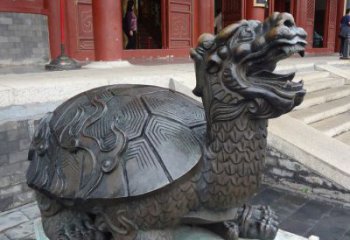 銅海龜雕塑制作，神獸動物，仿古公園廣場擺件