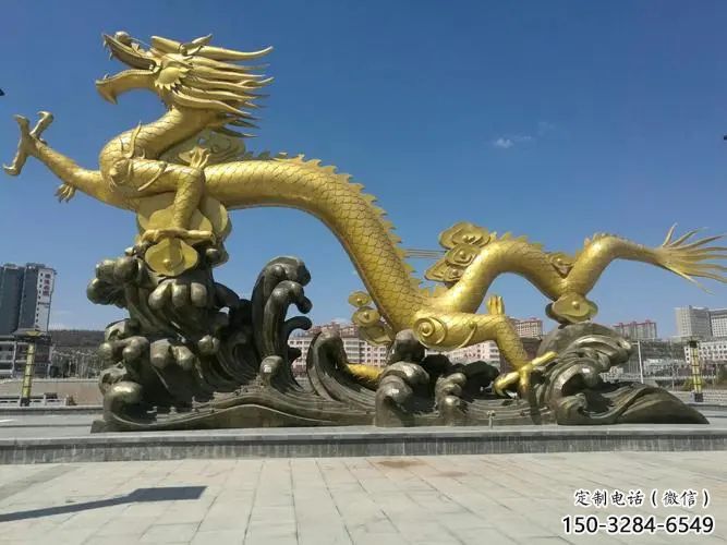 生產龍頭雕塑廠家，鑄銅動物雕塑，房地產售樓處擺件