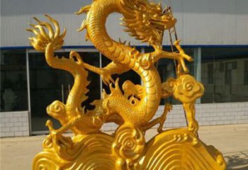 大型龍頭雕塑，鑄銅動物雕塑，房地產售樓處擺件