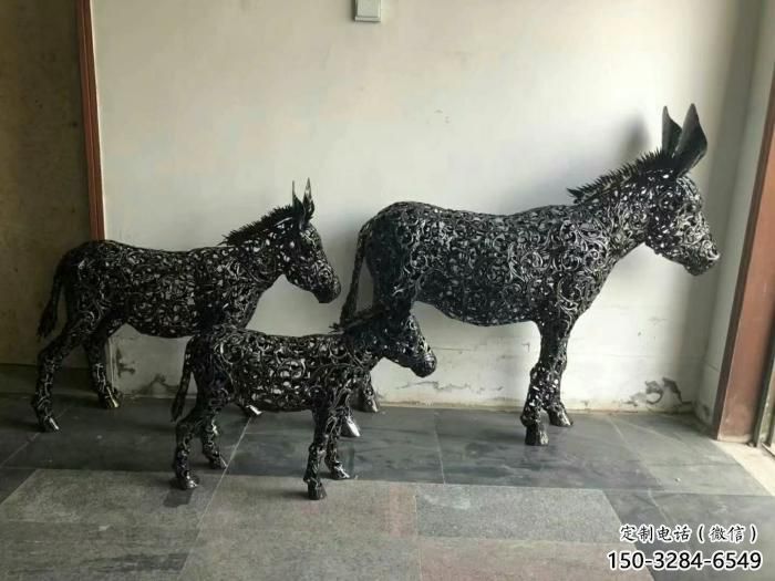 園林毛驢雕塑 風景區仿真雕塑 廣場小品