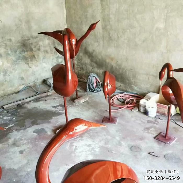 庭院鳥類雕塑，現代小品，彩繪工藝