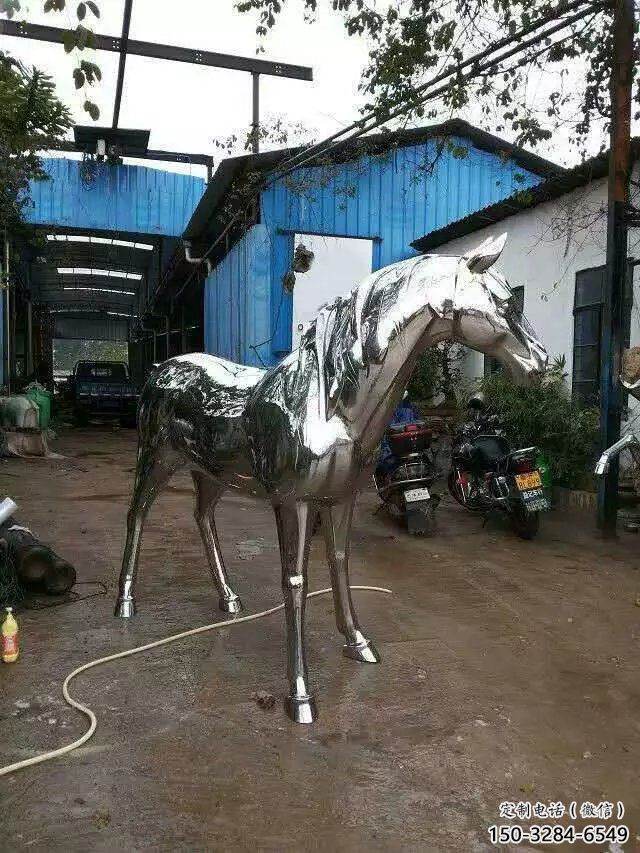 青海庭院戰馬雕塑，動物主題，拋光工藝