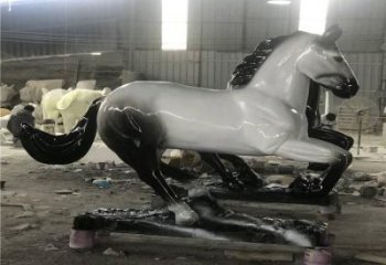 廣場戰馬雕塑，動物擺件，仿古工藝