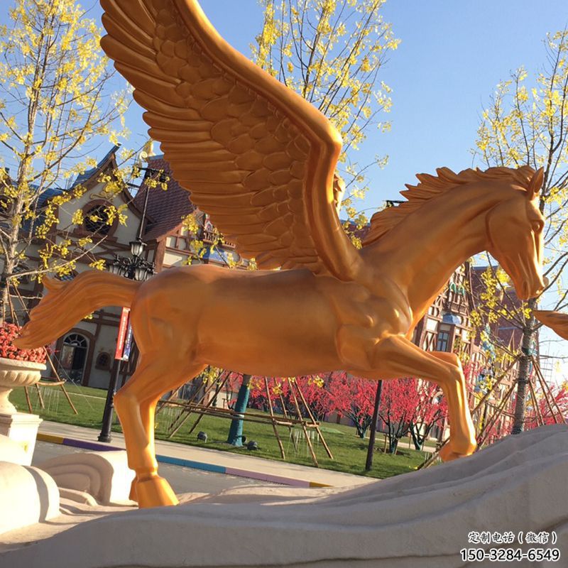 園林天馬雕塑，文化標(biāo)識，電鍍工藝