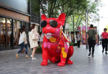 醫院哈巴狗雕塑，仿古動漫雕塑，仿古擺件