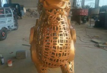 小區貔貅雕塑，拉絲海洋雕塑，抽象效果