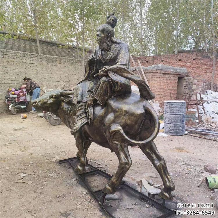 景區老牛雕塑，鍍金歐式雕塑，鐵藝材質