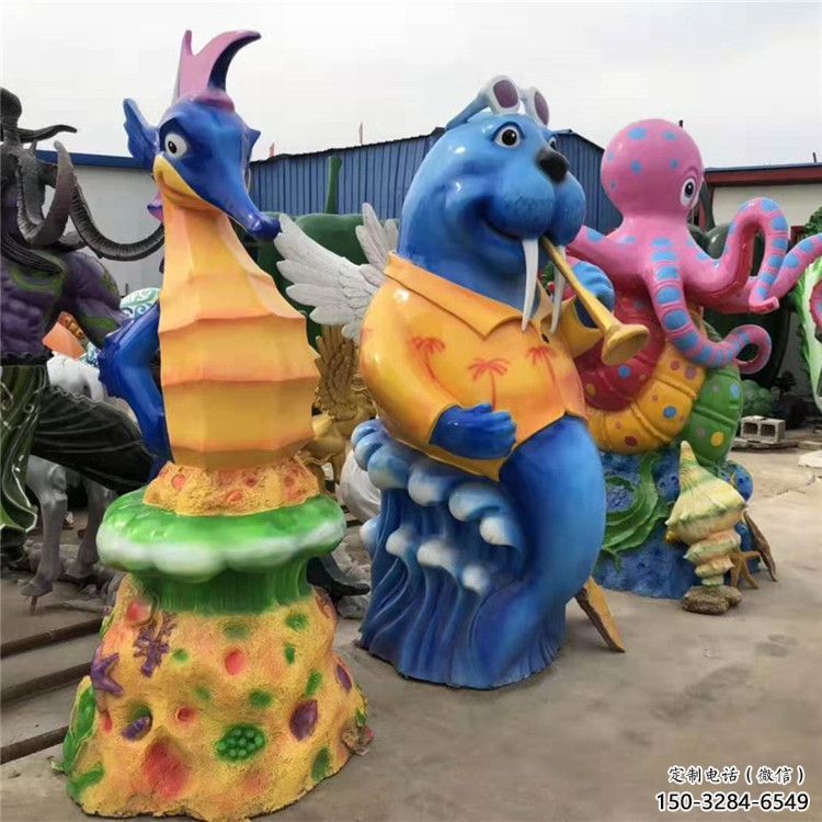 街道河馬雕塑，鑄銅農(nóng)耕雕塑，古銅效果