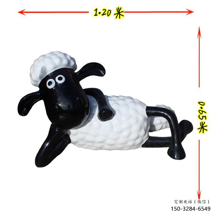 街道小羊雕塑，鑄銅農(nóng)耕雕塑，古銅效果