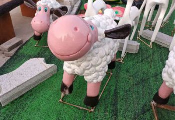 幼兒園小羊雕塑，鐵藝文化雕塑，鑄造制作