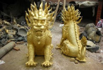 幼兒園麒麟雕塑，鐵藝文化雕塑，鑄造制作