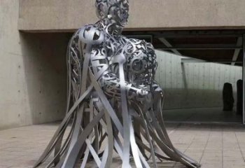 公園字母人物雕塑，噴砂發光雕塑，鑄銅工藝