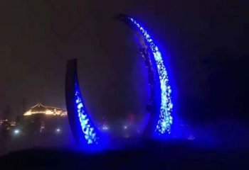 房地產(chǎn)月亮雕塑，仿古景觀雕塑，噴砂制造