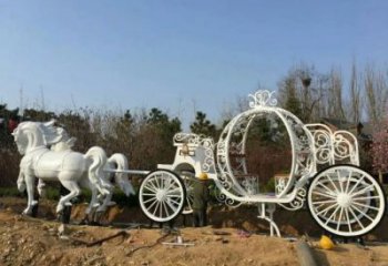 園林馬車雕塑 城市廣場雕塑 步行街?jǐn)[件