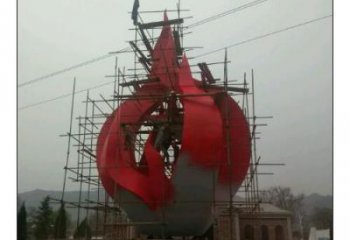 步行街火炬雕塑 游樂場(chǎng)景觀小品 鑄造雕塑