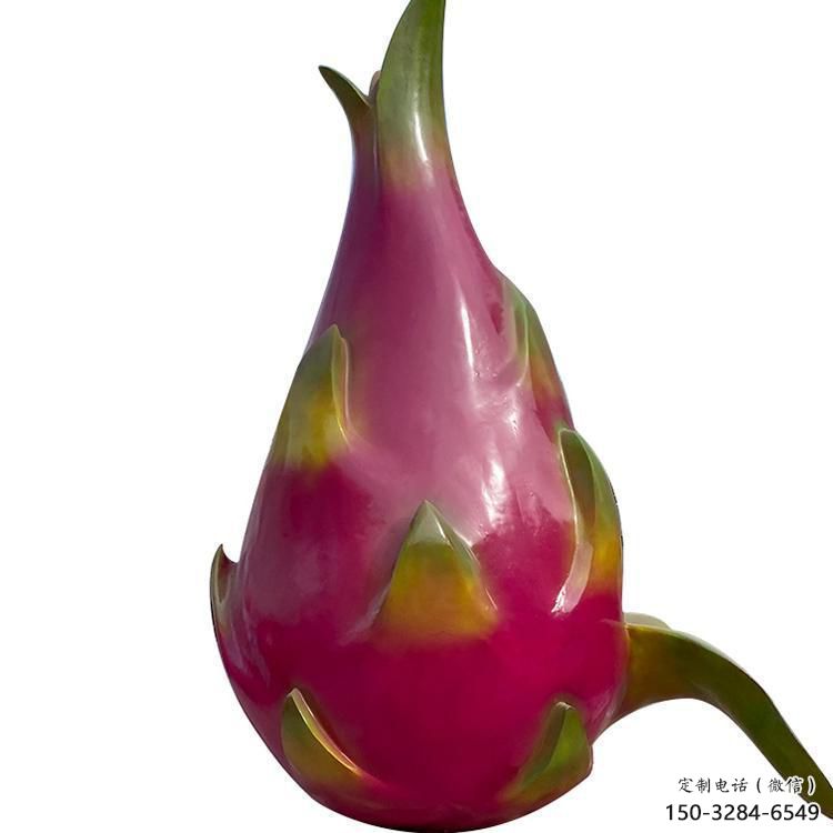 彩繪火龍果雕塑 仿真雕塑 步行街擺件