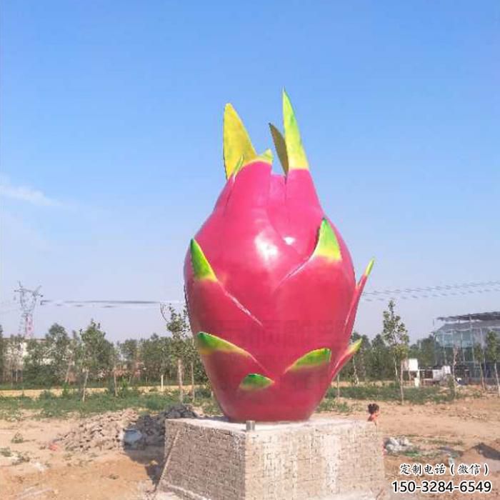 古銅色火龍果雕塑 大型城市雕塑 商業(yè)街擺件