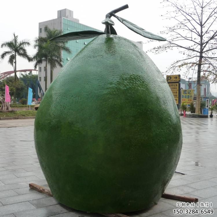 住宅小區柚子雕塑 仿真果蔬雕塑 公園水果雕塑