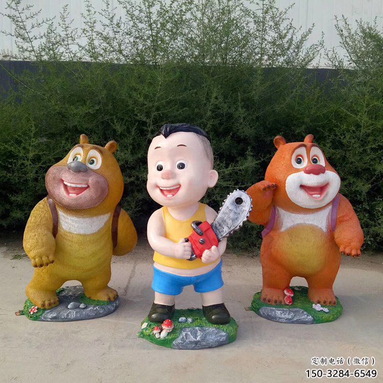 抽象大頭兒子雕塑 店門口彩繪雕塑 步行街擺件