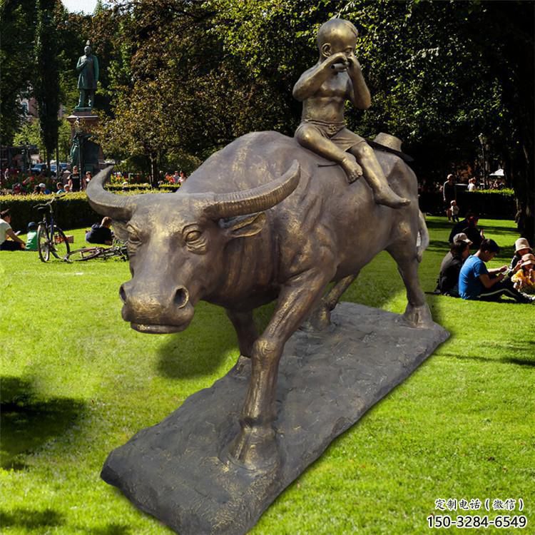 室內(nèi)牧童雕塑廠家 仿真景觀鑄銅雕塑 大型民俗雕塑