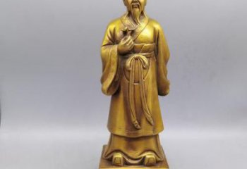 烤漆扁鵲雕塑 鑄銅名醫(yī)雕塑 室內藥王雕塑