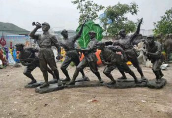美陳武警雕塑 異形警察雕塑 酒店戰士雕塑