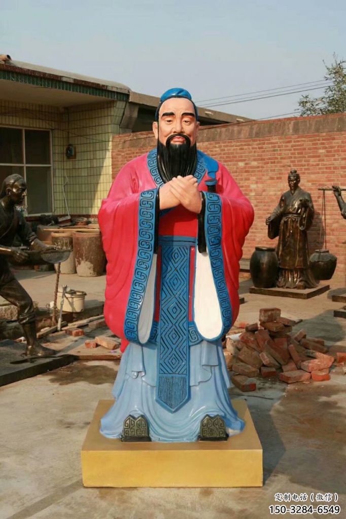 創(chuàng)意孔子雕塑 步行街店門口雕塑 學(xué)校小品