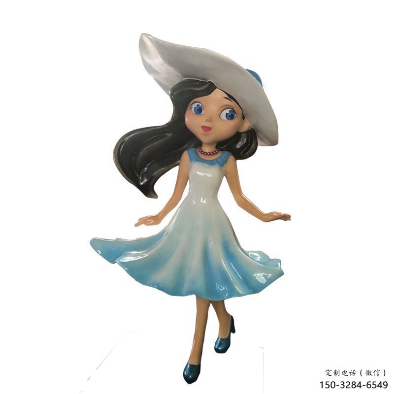 城市女孩雕塑 風(fēng)景區(qū)彩繪雕塑 抽象擺件