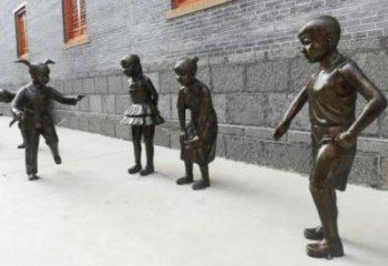 大門口小孩子雕塑 發(fā)光公園兒童雕塑 仿真童趣雕塑
