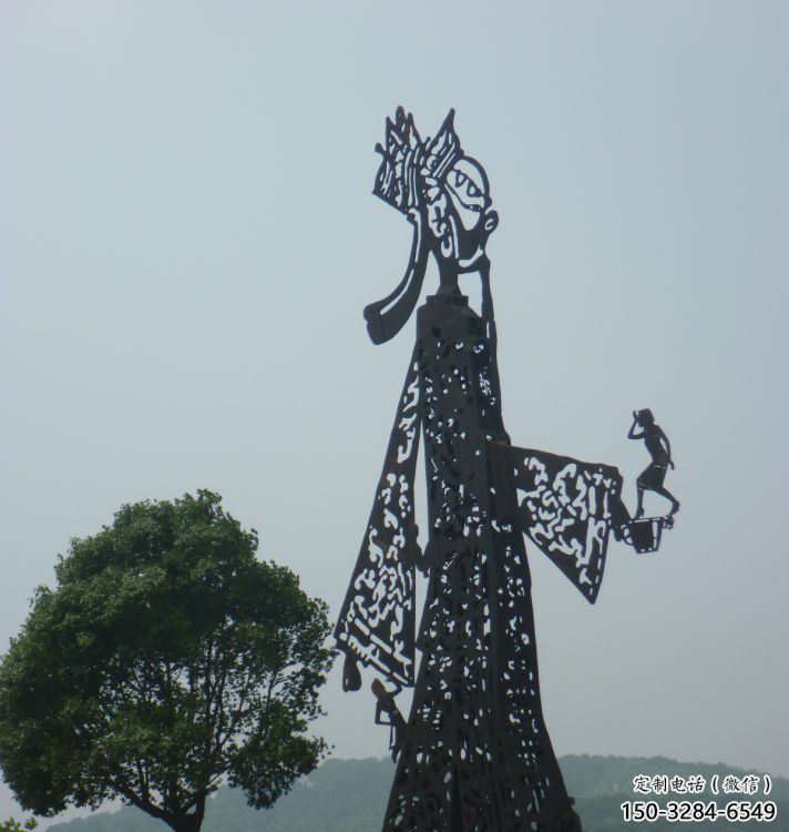 仿古皮影雕塑 彩繪雕塑 現(xiàn)代傳統(tǒng)雕塑