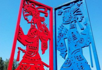 步行街皮影雕塑 游樂(lè)場(chǎng)雕塑 鑄造傳統(tǒng)雕塑