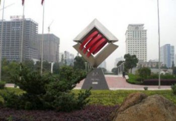 廣場中國結雕塑廠家，烤漆工藝制作，民俗文化標識