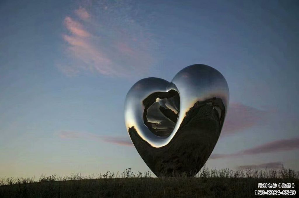 大型商場(chǎng)愛(ài)心雕塑 仿真愛(ài)情雕塑 鏡面雕塑