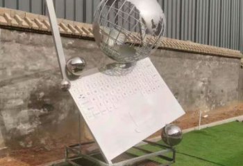 現代電腦雕塑 大型別墅區(qū)雕塑 彩繪筆記本雕塑