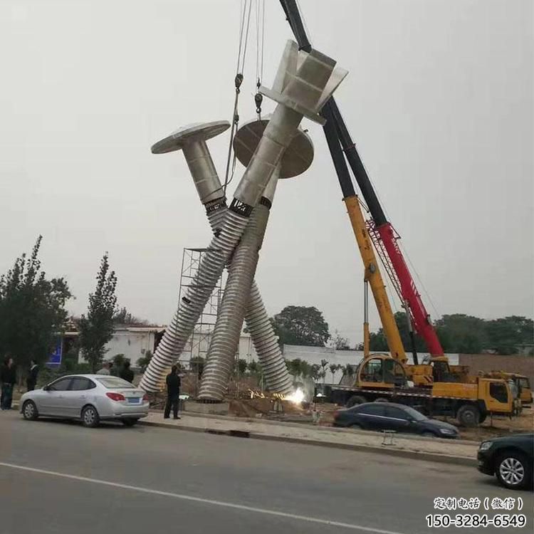 戶(hù)外螺絲釘?shù)袼?噴漆器械雕塑 燈光工業(yè)雕塑