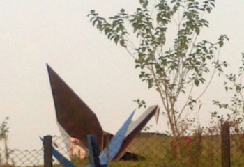 剪紙千紙鶴雕塑 切面燈光鶴鳥雕塑 政府折紙風(fēng)格