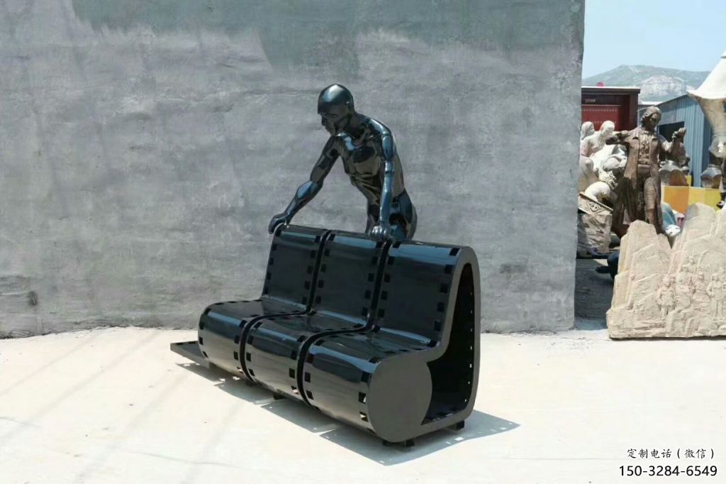 歐式膠卷雕塑 抽象希望雕塑 景觀膠片雕塑