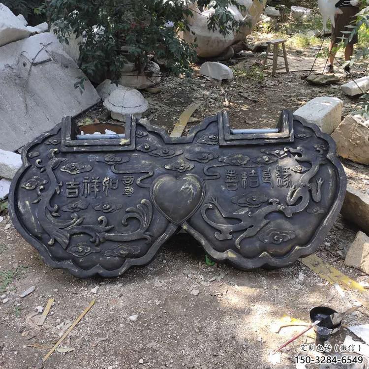 公園鎖子雕塑 創(chuàng)意企業(yè)雕塑 美陳同心鎖雕塑