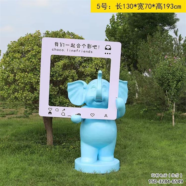 大象雕塑指用，景觀雕塑，彩繪大象雕塑點(diǎn)擊