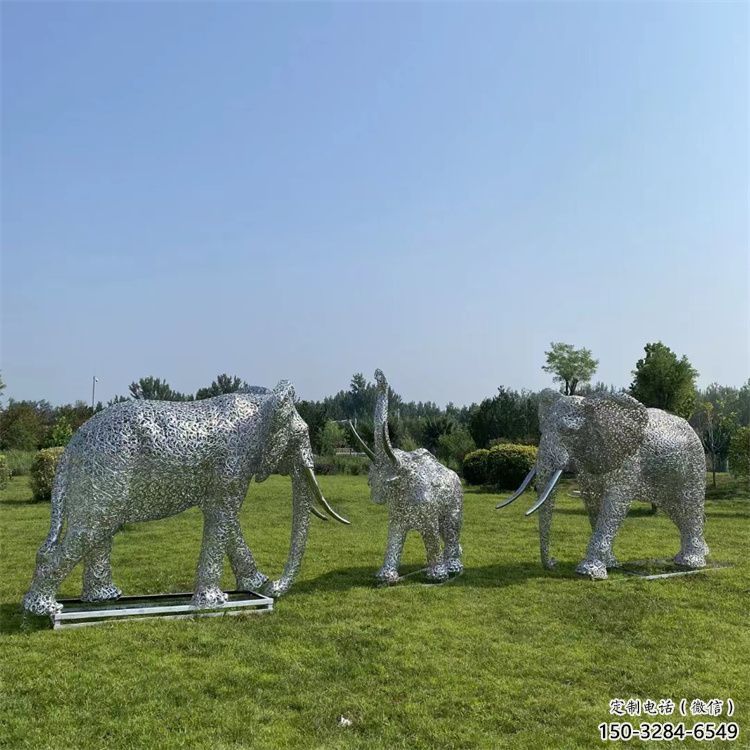 大象雕塑精品，景觀雕塑，房地產鏤空大象雕塑生產商