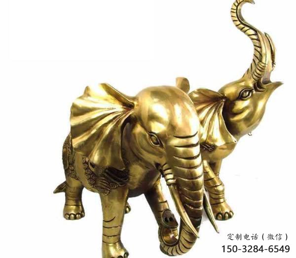 純銅大象雕塑，動(dòng)物雕塑，黃銅大象雕塑生產(chǎn)