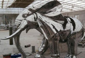 大象雕塑優價，金屬組合，鏡面大象雕塑廠家